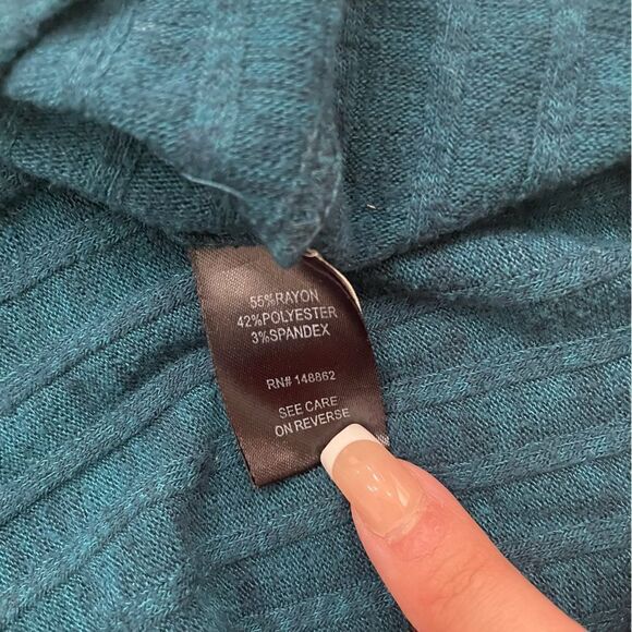TORRID Teal Sweater Skater Dress Size 0X - Picture 9 of 14